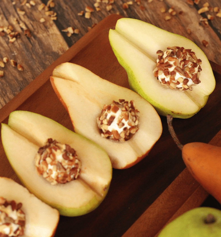 pears with cream cheese ball