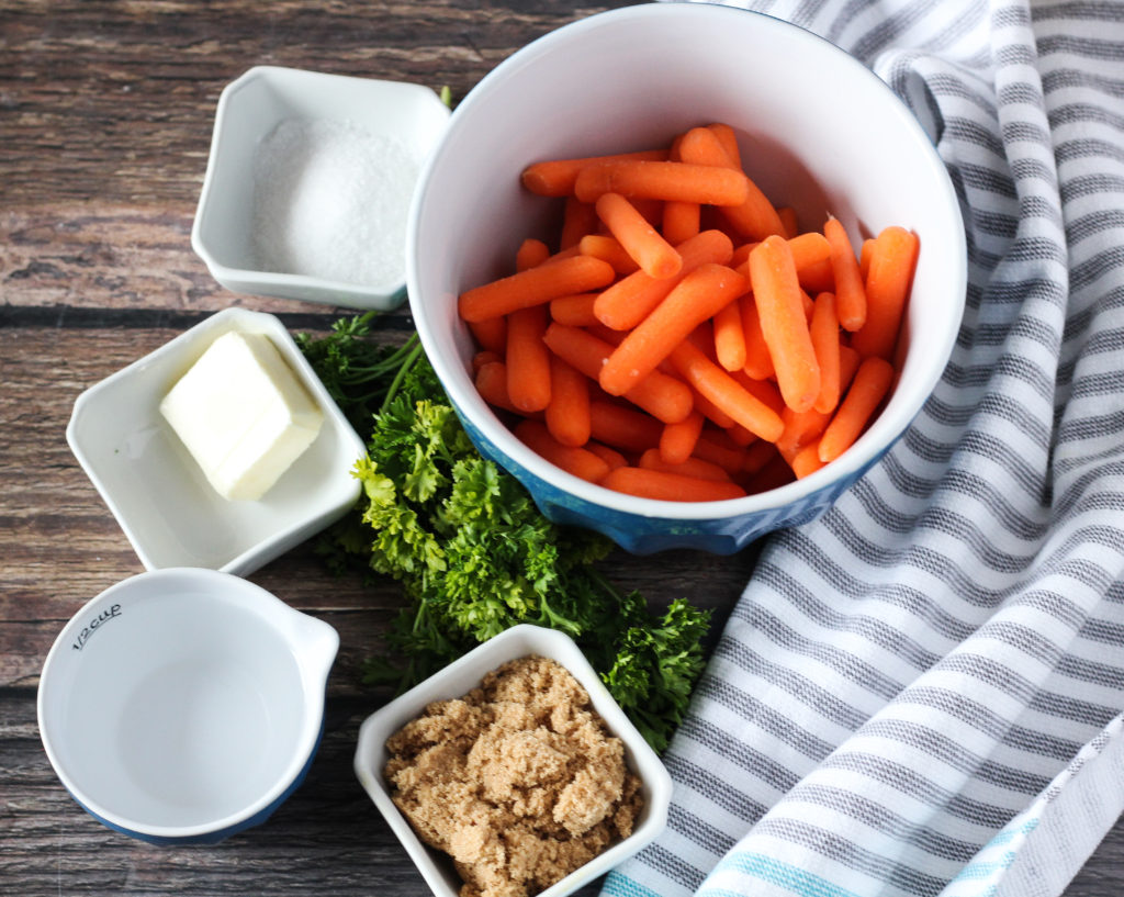 ingredients for cooked carrots