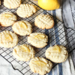 lemon sugar cookies on a cooling rack