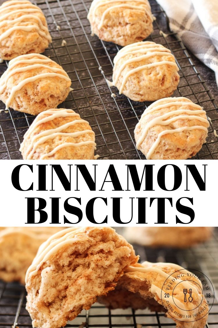 These Cinnamon Biscuits with Cream Cheese Frosting are golden, flaky biscuits with a cinnamon sugar twist, like having a cinnamon roll in under 20 minutes!! The Cream Cheese Frosting is creamy and delicious and just takes these biscuits over the top!! #biscuits #buttermilkbiscuits #brunch #breakfast cinnamon biscuits