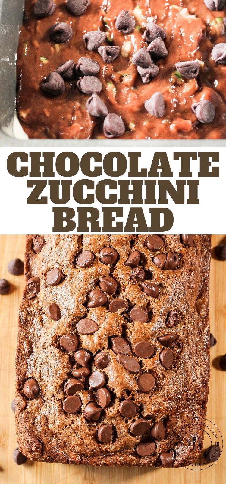 Chocolate Zucchini Bread is a simple bread recipe loaded with delicious chocolate flavor and loaded with healthy zucchini! All you can taste is chocolate goodness with this recipe, you won't even know the zucchini is there! #zucchinibread #zucchinirecipes #zucchini #chocolatezucchini #sweetbread