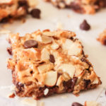 chocolate almond coconut cookie bars