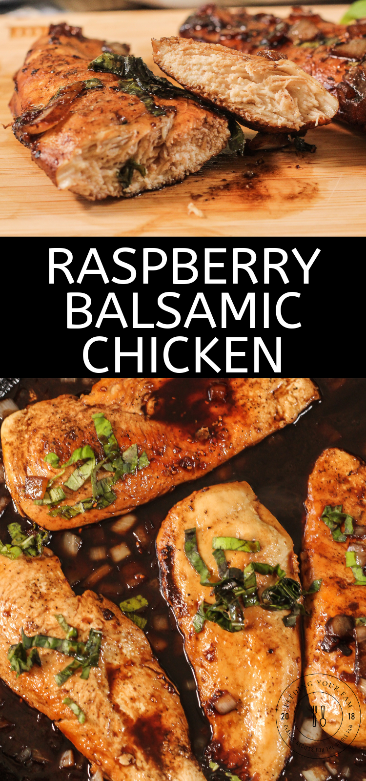 pinterest image of balsamic chicken