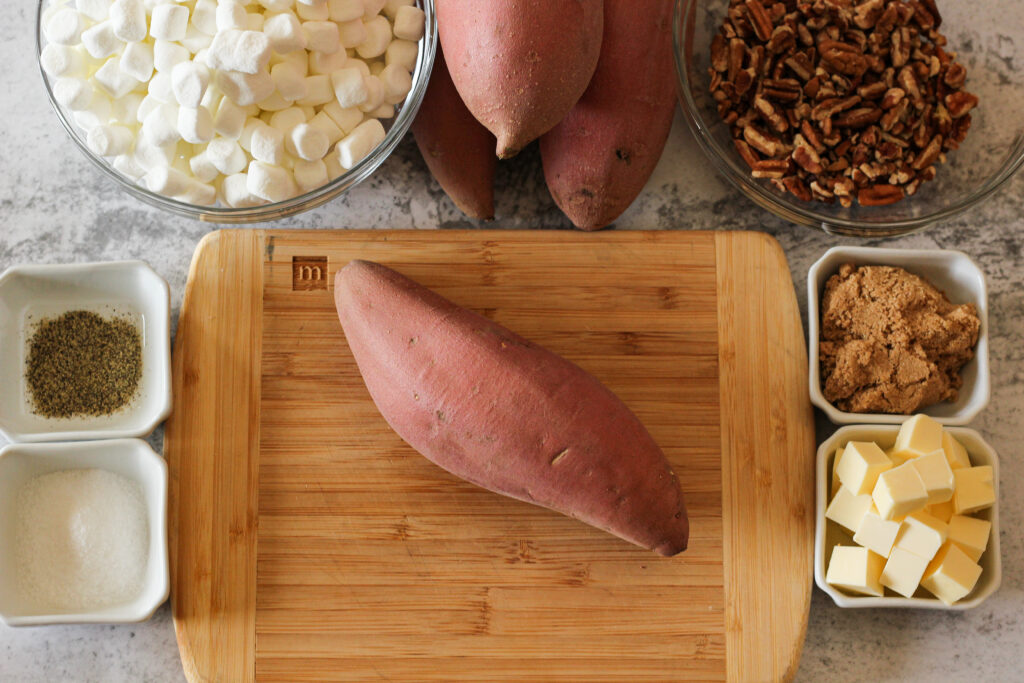 ingredients for sweet potato casserole