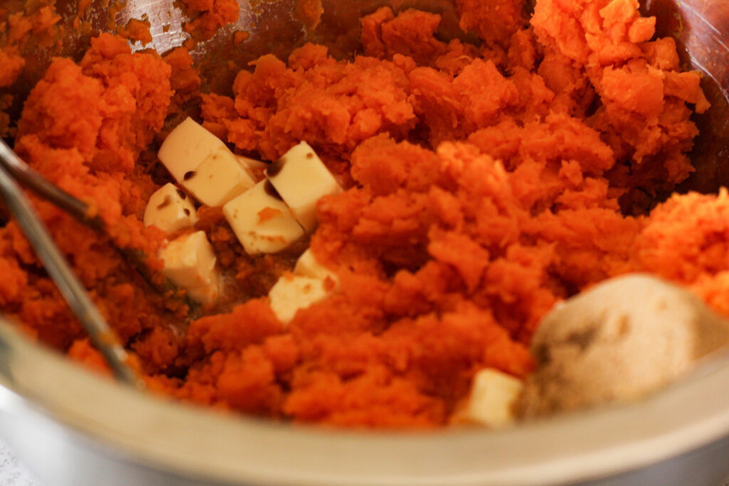 mashed sweet potatoes