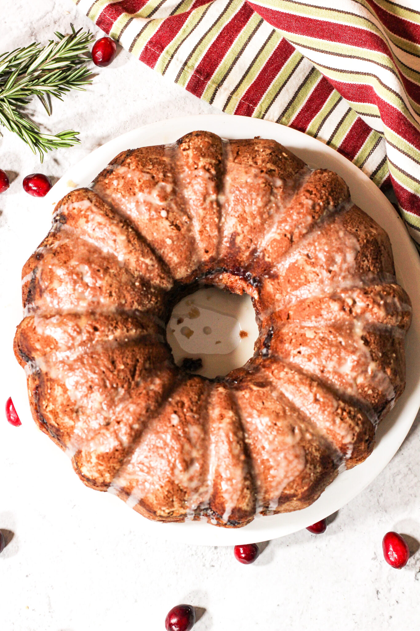 cranberry almond bundt cake