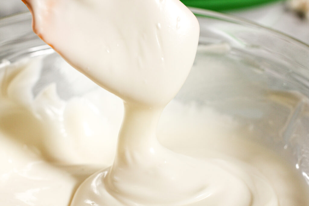 melted white chocolate