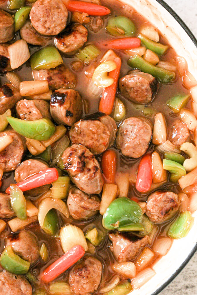 sweet and sour sausages