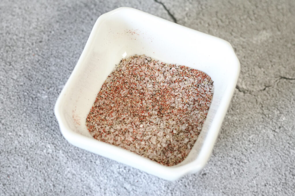 small white bowl of mixed spices