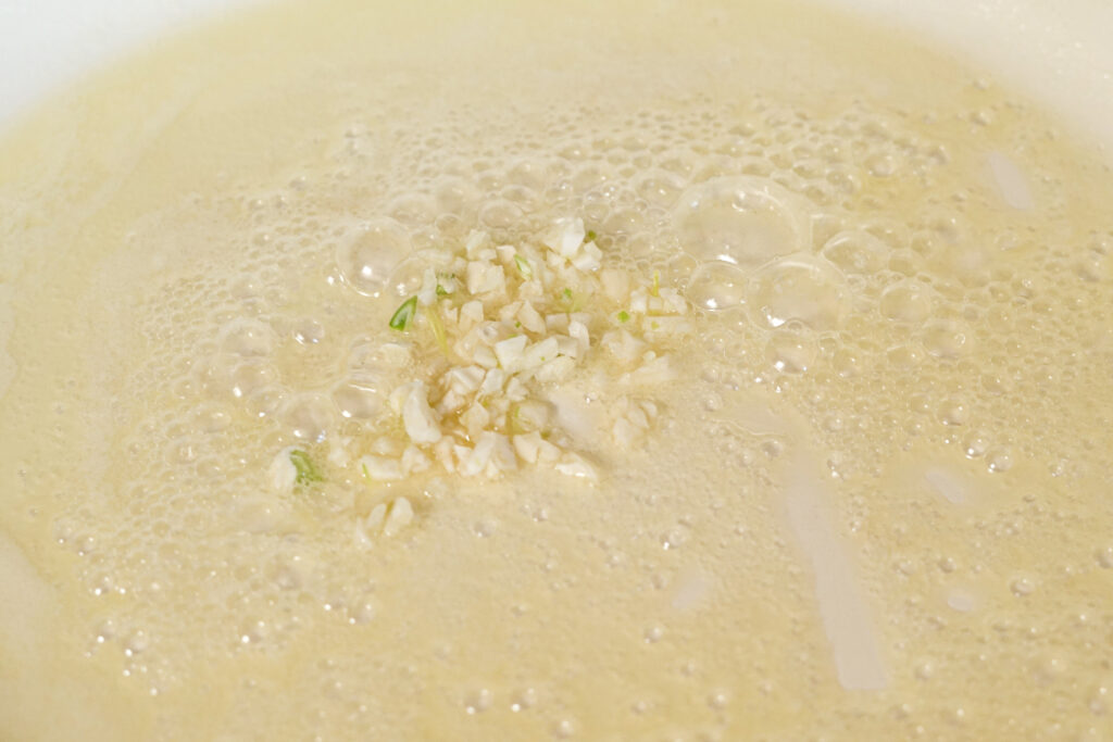 olive oil and butter in a pan