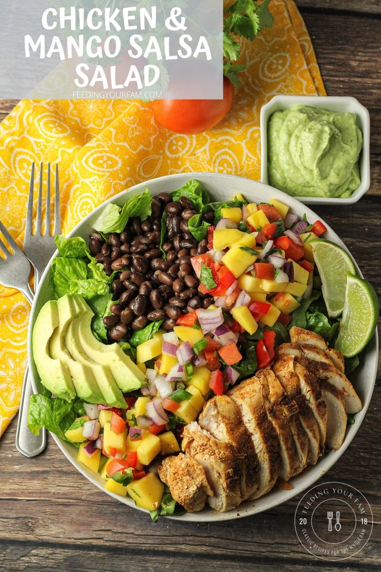 mango salsa and chicken salad