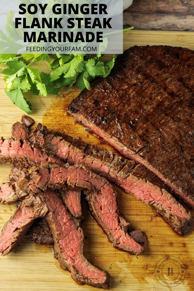 soy ginger marinaded flank steak