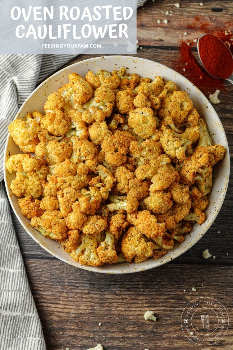oven roasted cauliflower florets