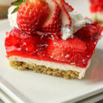 strawberry pretzel salad side view