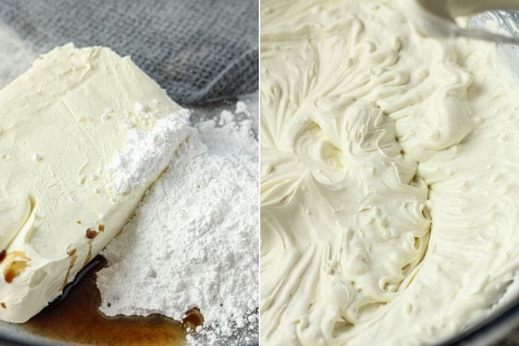whipping cream and cream cheese