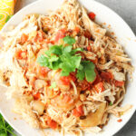 plate of shredded chicken