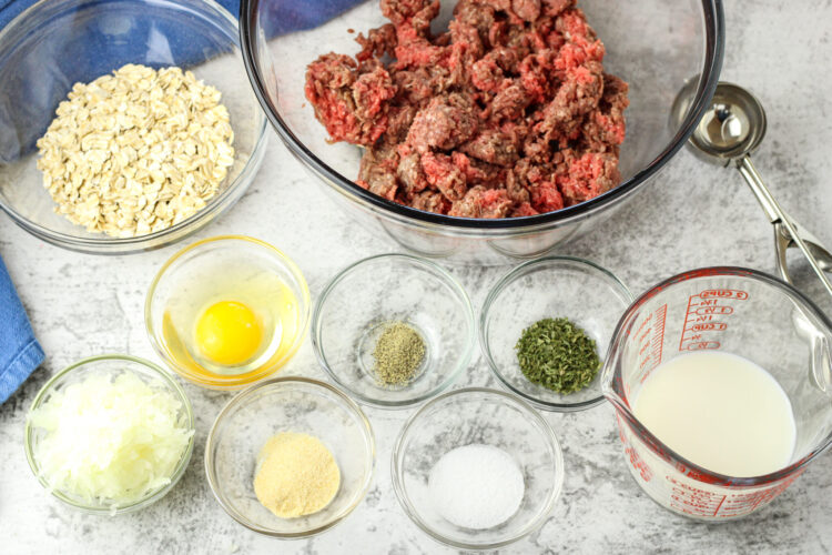 ingredients for meatballs