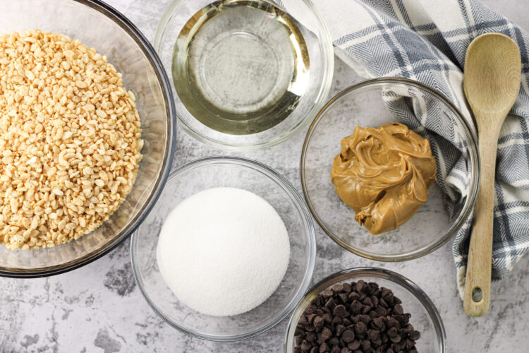 ingredients for rice krispies with peanut butter