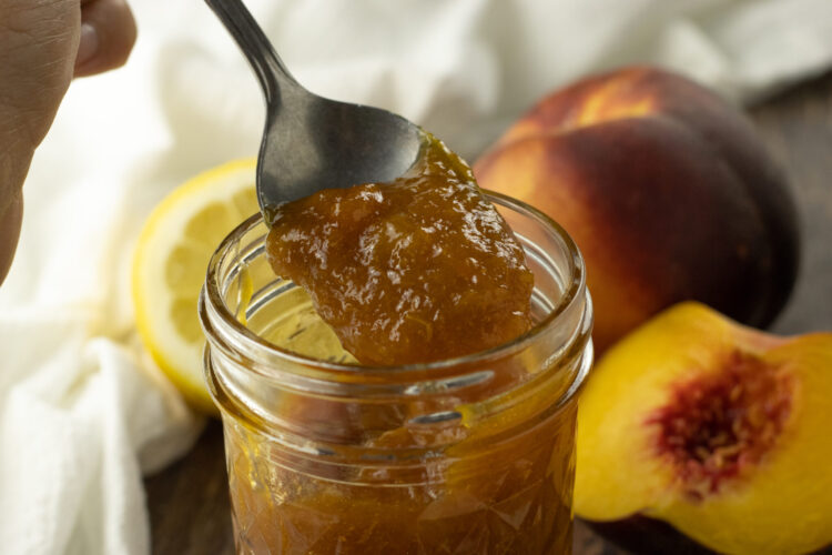 spoonful of peach jam