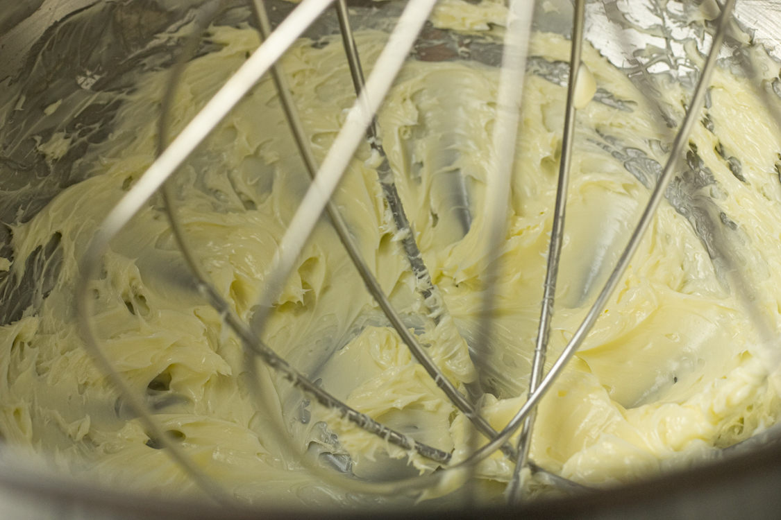 butter in a mixing bowl