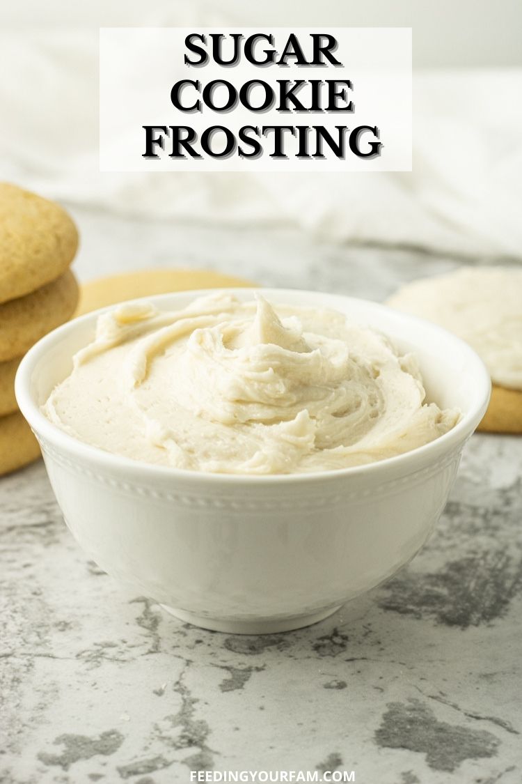 bowl of buttercream frosting