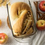loaf of apple stuffed cinnamon bread