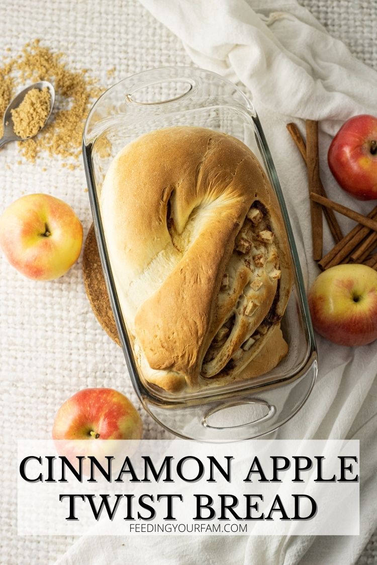loaf of cinnamon apple twist bread