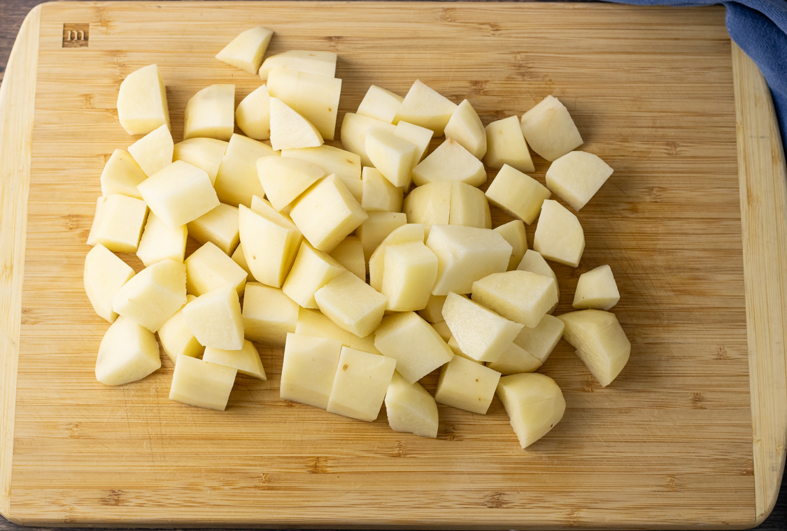 chopped potatoes