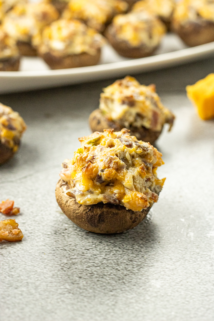 cream cheese, bacon, stuffed mushroom