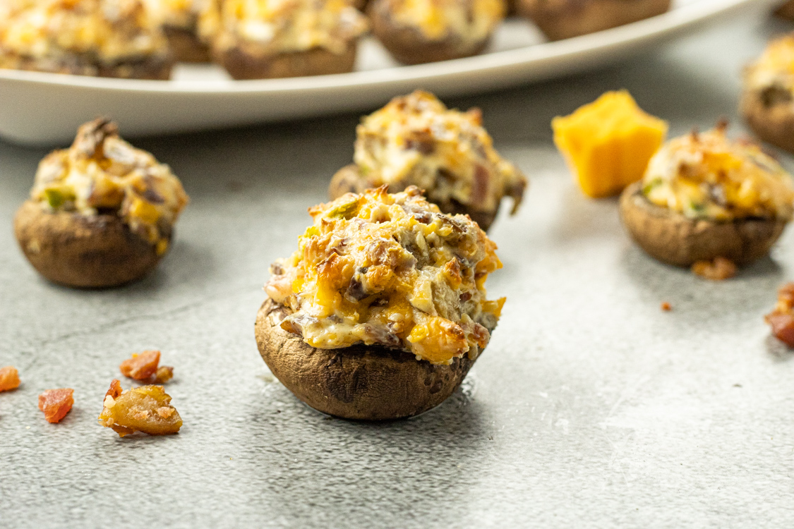 mushroom stuffed with cream cheese