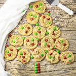 cookies lined up in a christmas tree shape