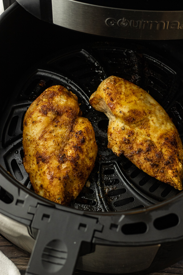 chicken breasts in air fryer basket