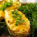 twice baked potatoes cooked in an air fryer