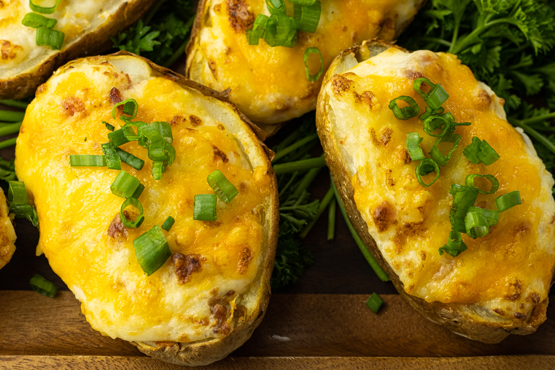 twice baked potatoes cooked in an air fryer