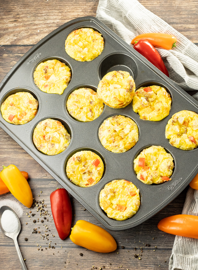 egg muffins in a muffin pan