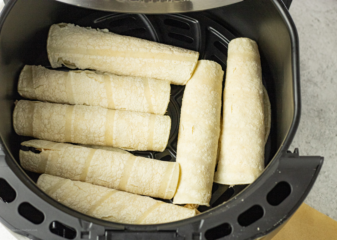 uncooked corn taquitos