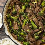 pan of broccoli beef stir fry