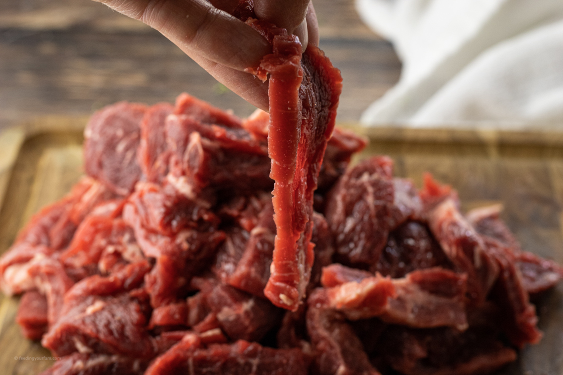 thinly sliced flank steak
