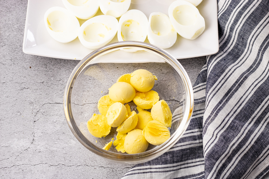 egg yolks in a mixing bowl
