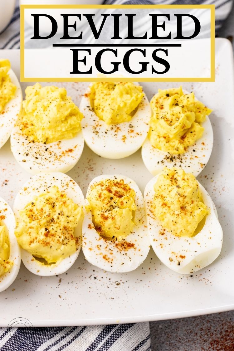 Deviled eggs are a pot luck classic. Everyone loves these egg whites stuffed with a simple yolk mixture. A simple appetizer for all of your get togethers.