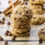 stack of chocolate chip and banana cookies