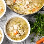 soup with chicken and rice