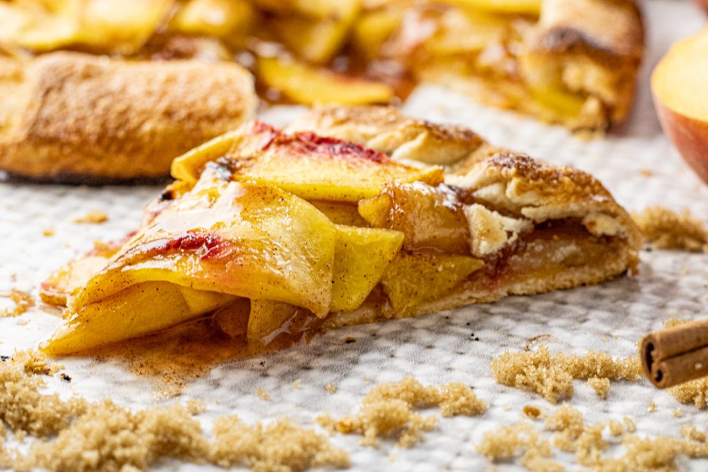 slice of peach galette