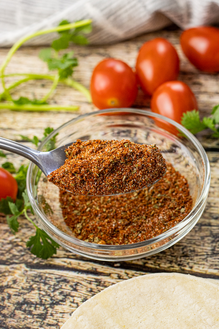 spoonful of taco seasoning