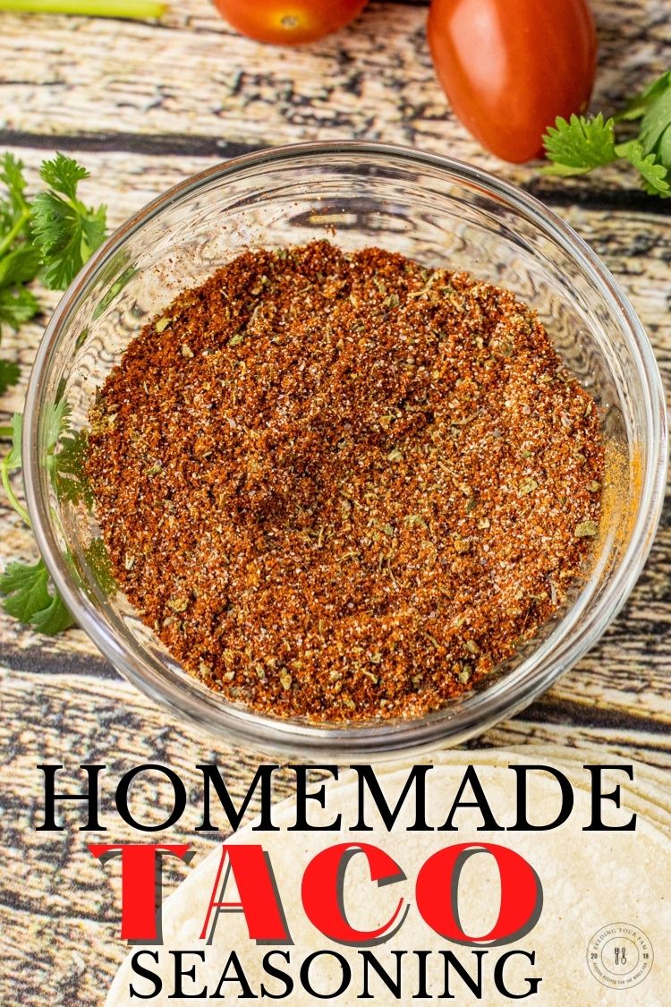 Homemade Taco Seasoning is so easy to make, just takes a few simple spices that you probably already have on your spice shelf. This Taco Seasoning Recipe is perfect for adding to ground beef, seasoning chicken or pork for tacos, salads, quesadillas and so much more.