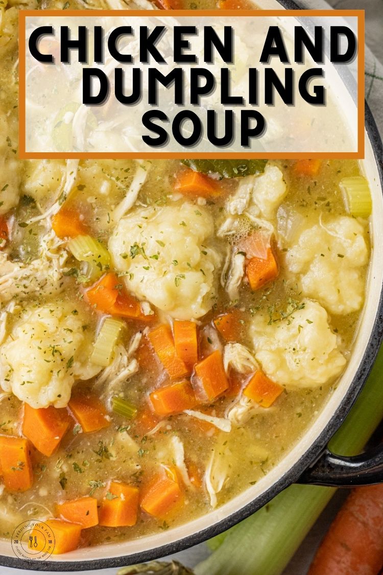 Chicken and Dumplings Soup is pure liquid comfort. This Chicken Dumpling Soup Recipe is loaded with veggies, a warm, comforting broth and delicious, buttery dumplings in every bite. Chicken Dumpling Soup is perfect for an easy weeknight meal or make a big batch to share with friends. 