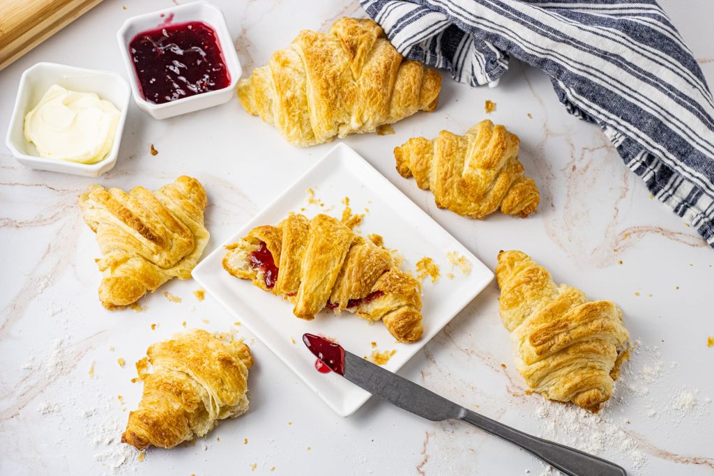 flaky croissants