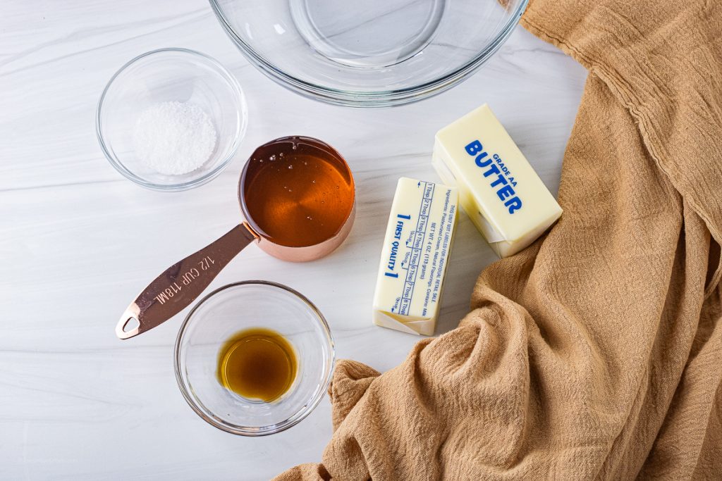 ingredients for butter with honey