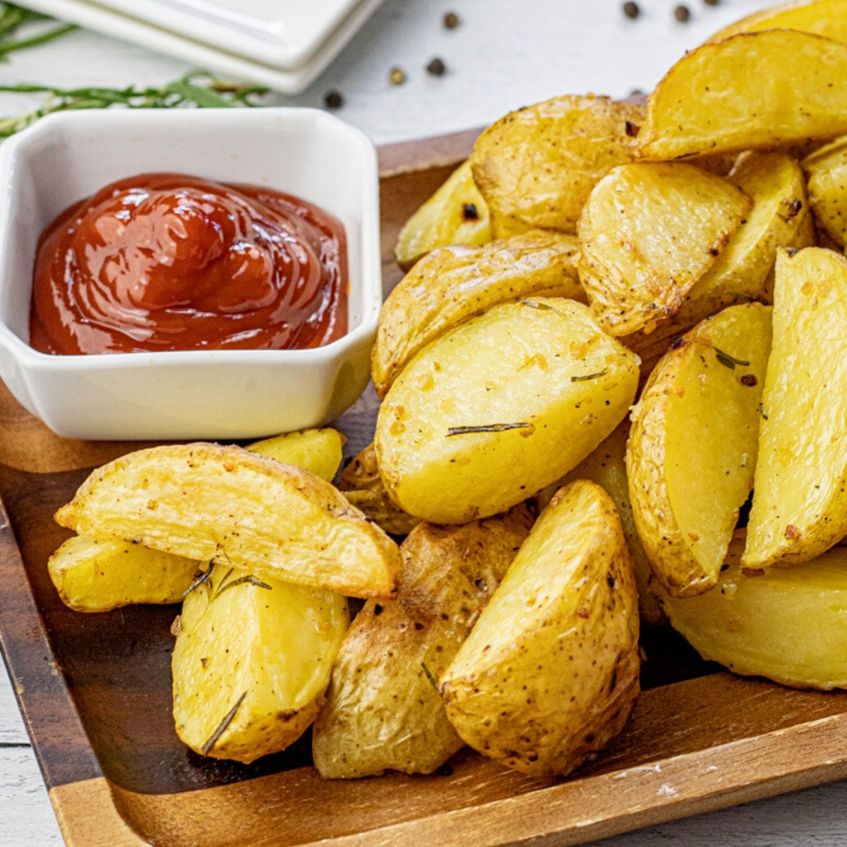 yukon gold potatoes sliced and baked in the oven