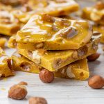 pile of golden brown peanut brittle